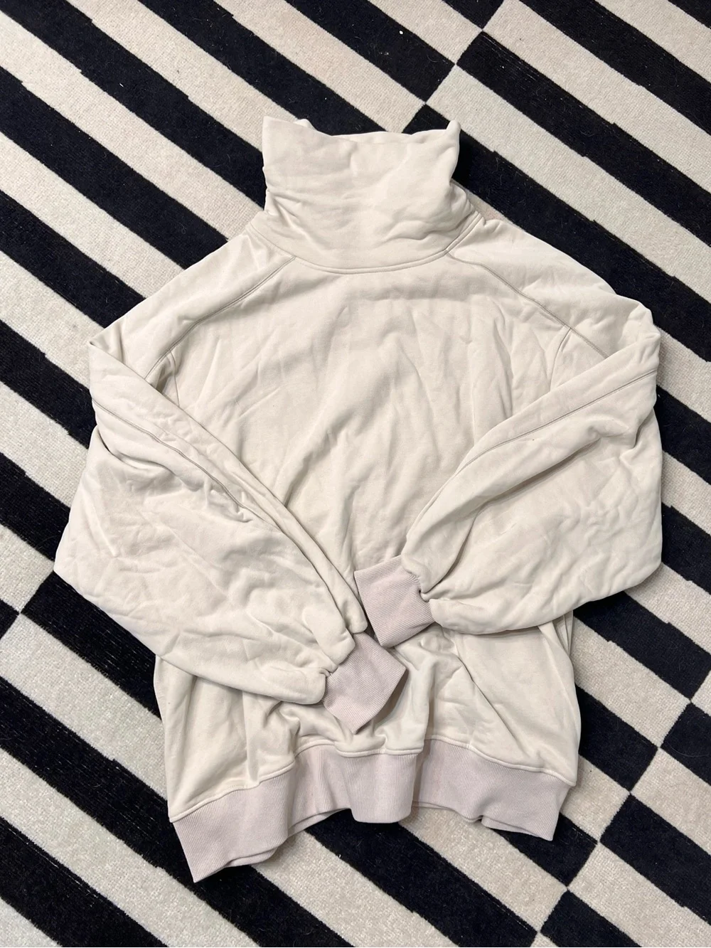 Cozy Cream Turtleneck Pullover Sweater for Women